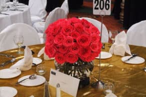 Centerpiece of all roses
