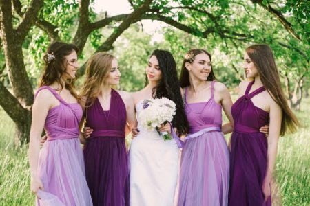 How to match bridesmaids' dresses with your wedding gown