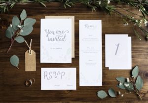 wedding invitation with RSVP