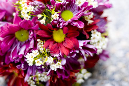 fuschia bouquet closeup