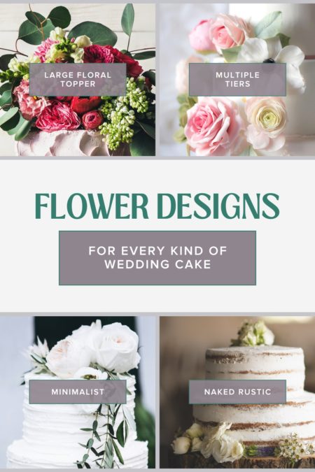 Flower designs for every kind of wedding cake