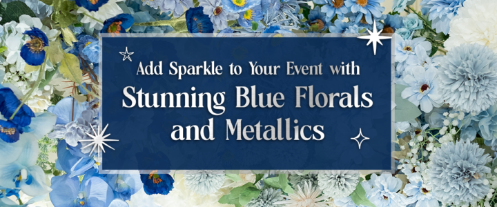 Stunning blue florals and metallics