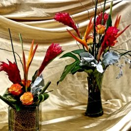 Tropical flower arrangements
