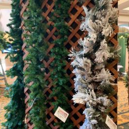 Winter garlands on display